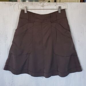 HD Paris anthropologie brown line A mini skirt 6